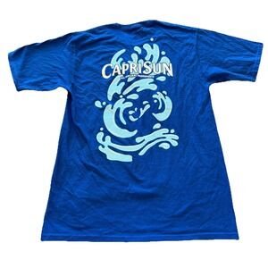 VTG Capri Sun Liquid Cool Promo Graphic Short Sleeve T Shirt Blue - Small